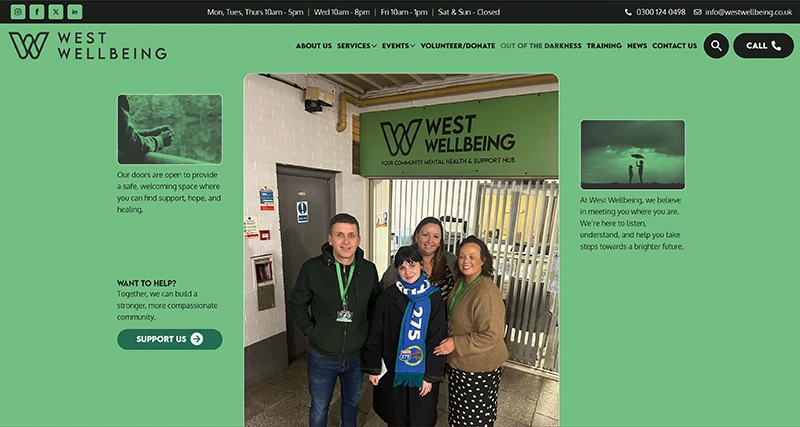 West Wellbeing website screenshot
