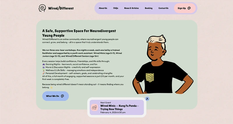 Wired Different website screenshot